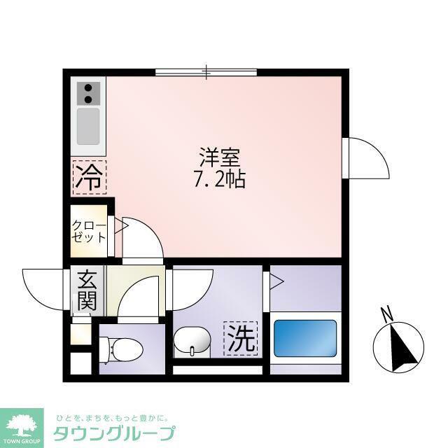 ラシェリール(ワンルーム/1階)の間取り写真