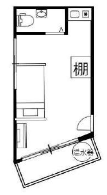 クレドハウス新宿(ワンルーム/3階)の間取り写真