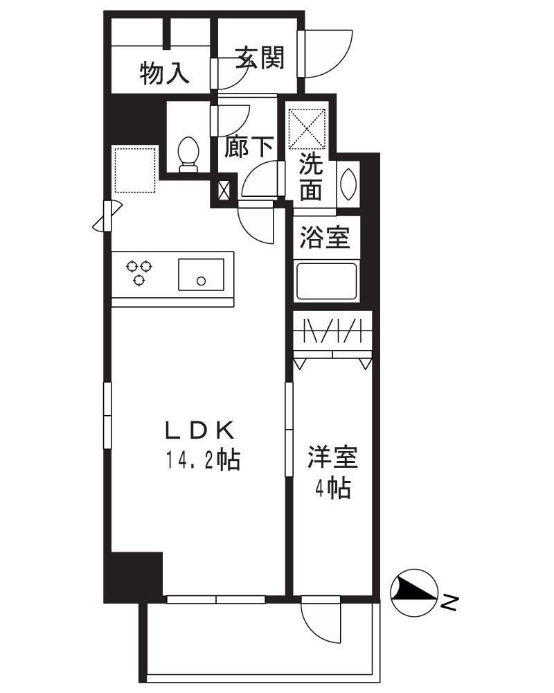 LA CLASSE笹塚(1LDK/6階)の間取り写真