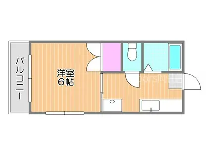 ヴィガーライフ雅I(1K/1階)の間取り写真