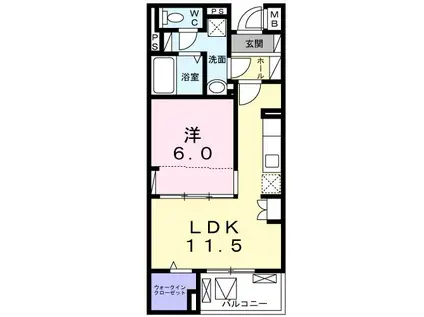 フェリーチェ大鷹FELICE(1LDK/2階)の間取り写真