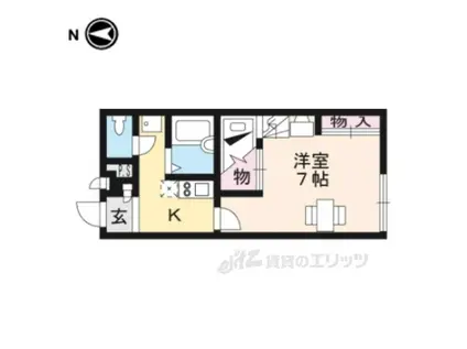 レオパレス平野屋(1K/1階)の間取り写真