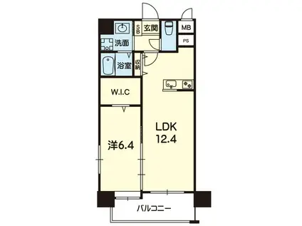 グランジュールII(1LDK/7階)の間取り写真