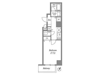 ブロード東灘深江駅前レジデンス(1K/3階)の間取り写真