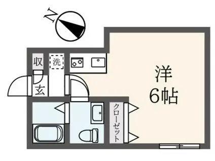 COMODO KAJIGAYA(ワンルーム/1階)の間取り写真