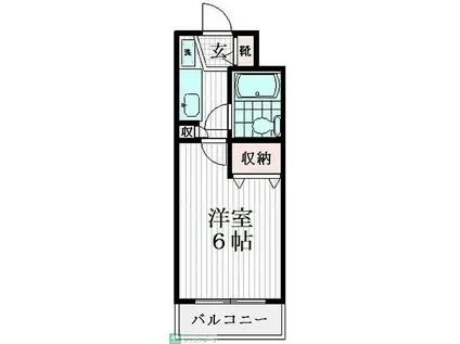 メインステージ大倉山(1K/3階)の間取り写真