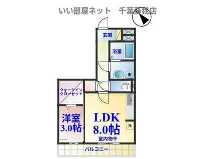 ジェンティーレヤマザキ(1LDK/3階)の間取り写真