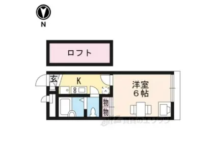 レオパレスZIOUN TRES(1K/2階)の間取り写真