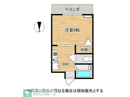 メゾン・ASAI(1K/1階)の間取り写真