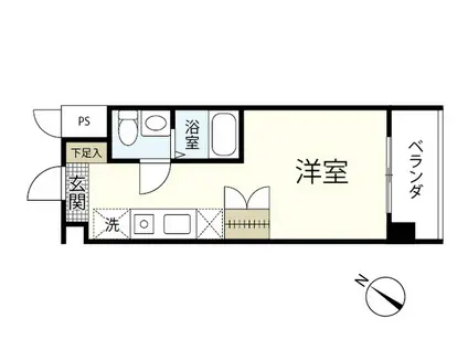 レジディア比治山公園(ワンルーム/5階)の間取り写真