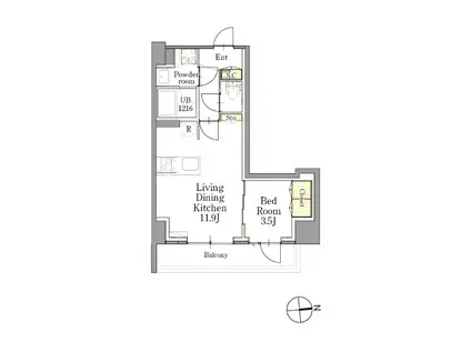 CLASSEUM仙台新寺通(1LDK/7階)の間取り写真