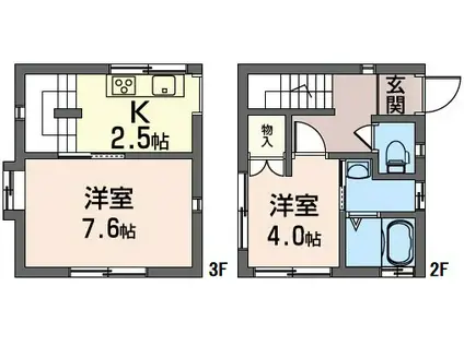 ガレリア佐島(2K/2階)の間取り写真