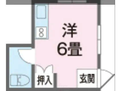 渡アパート(ワンルーム/1階)の間取り写真