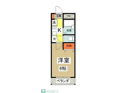 びおら女子学生寮(1K/4階)の間取り写真