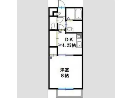 コートアベニュー(1DK/1階)の間取り写真