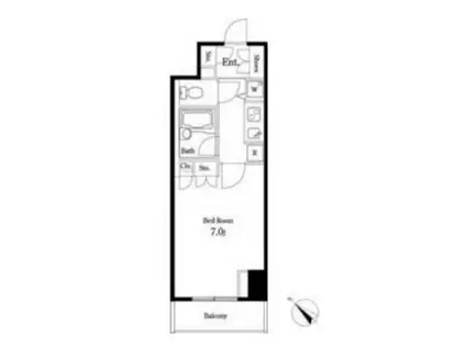 KDX文京千石レジデンス(1K/8階)の間取り写真