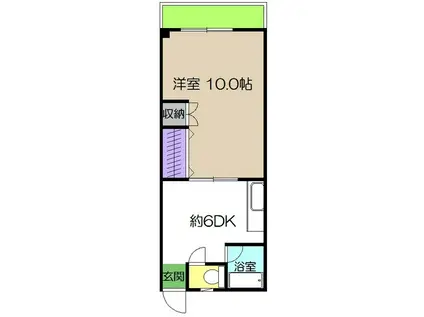 前田マンション(1K/3階)の間取り写真