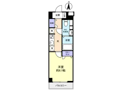 LUXENA勝田台(1K/3階)の間取り写真