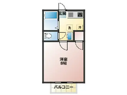 アネックスときわ(1K/1階)の間取り写真