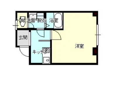SATOビル神辺(1K/3階)の間取り写真