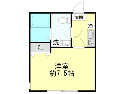 レクソンコート(1K/1階)の間取り写真