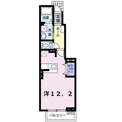 T・H NOVA(ワンルーム/1階)の間取り写真