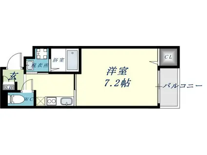 CHANAS VILLAGE FUSE(1K/2階)の間取り写真