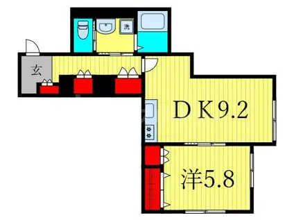 LES LIENS(1LDK/1階)の間取り写真