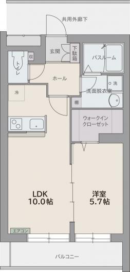 セフィーロ(1LDK/2階)の間取り写真