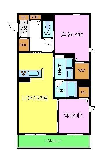 MAISON ALFORT(2LDK/2階)の間取り写真