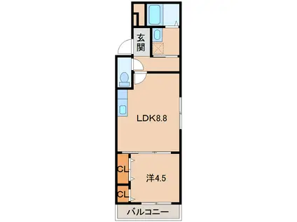 フジパレス城北V番館(1LDK/1階)の間取り写真