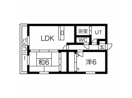 ラビスタヒロセ(2LDK/3階)の間取り写真