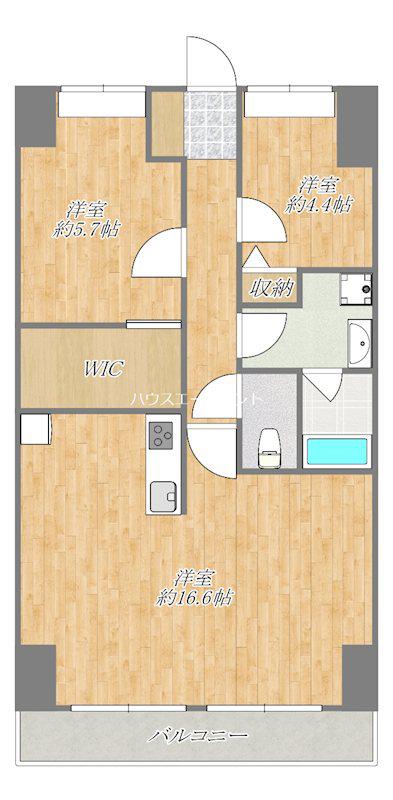PARK MODERN西葛西(2LDK/2階)の間取り写真