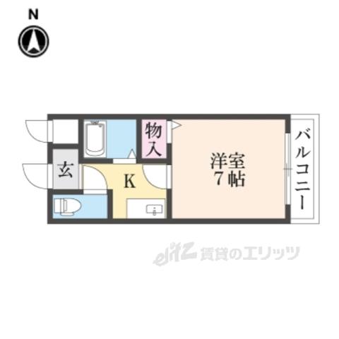 シャトーグレース(1K/2階)の間取り写真