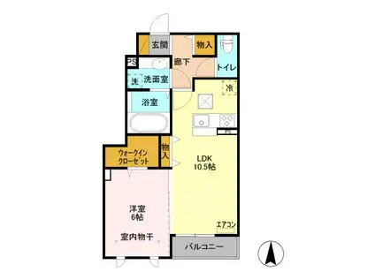 RUINES MAISONII(1LDK/1階)の間取り写真