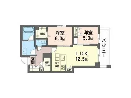 フォース アルカナ(2LDK/1階)の間取り写真