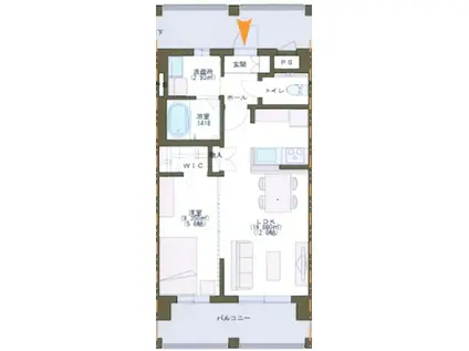 サンフォレスト三林ビル(1LDK/2階)の間取り写真