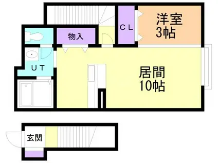 セジュールEJ(1LDK/2階)の間取り写真