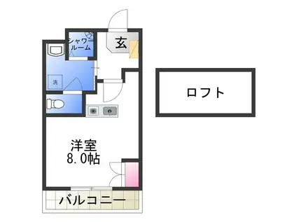 フレンドシップII(ワンルーム/4階)の間取り写真