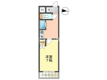 I-ROOM丸山町(1K/3階)の間取り写真