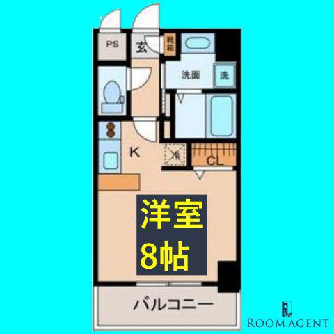 グランルージュ栄II(ワンルーム/11階)の間取り写真