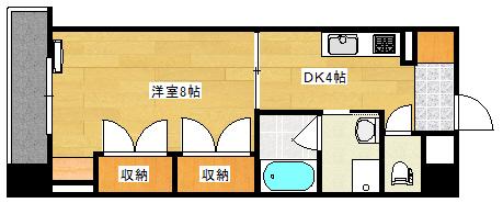 シェルクレールマンション(1K/3階)の間取り写真