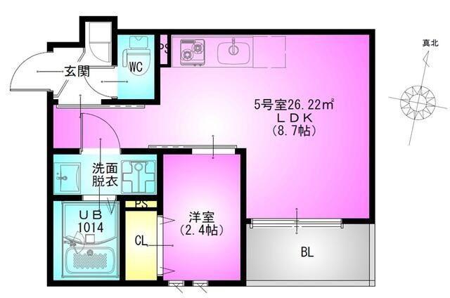 REGALEST 千葉駅(1LDK/3階)の間取り写真