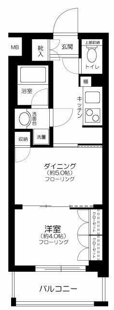 日神デュオステージ高円寺(1DK/3階)の間取り写真