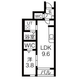 エリーゼ花巻(1LDK/1階)の間取り写真