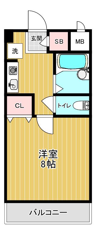 グレースメゾン本町(1K/3階)の間取り写真