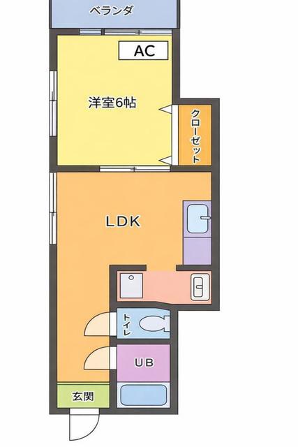 ヴィラージュ立石(1LDK/3階)の間取り写真