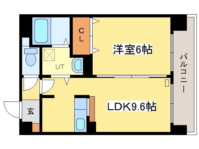 パシフィック元町パッセージ(1LDK/3階)の間取り写真