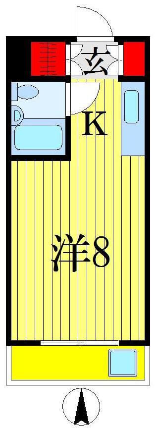 TOビル・53(ワンルーム/3階)の間取り写真