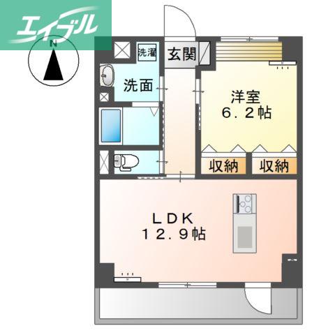 アルストロメリア(1LDK/5階)の間取り写真